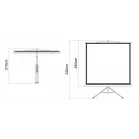Экран на треноге Digis 135" 248x250см Kontur-D DSKD-1108 1:1 напольный рулонный белый