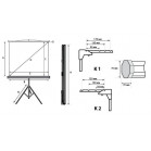 Экран на треноге Lumien 109" 203x203см Master View LMV-100109 1:1 напольный рулонный