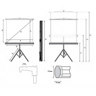 Экран на треноге Lumien 100" 180x180см Eco View LEV-100102 1:1 напольный рулонный