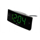 Радиобудильник Harper HCLK-2044 черный LED подсв:зеленая часы:цифровые AM/FM