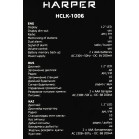 Радиобудильник Harper HCLK-1006 черный LED подсв:зеленая часы:цифровые AM/FM