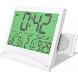 Будильник Ritmix CAT-042 белый LCD подсв:белая часы:цифровые без радио