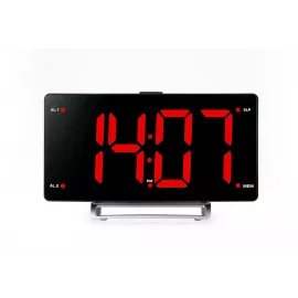 Радиобудильник Hyundai H-RCL246 черный LCD подсв:красная часы:цифровые FM