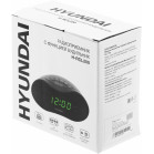 Радиобудильник Hyundai H-RCL200 черный LED подсв:зеленая часы:цифровые AM/FM