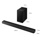 Саундбар Samsung HW-B750F/RU 5.1 120Вт+250Вт черный