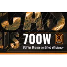 Блок питания Aerocool ATX 700W KCAS PLUS 700 80+ bronze (20+4pin) APFC 120mm fan 7xSATA RTL