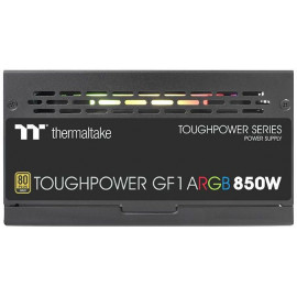 Блок питания Thermaltake ATX 850W Toughpower GF1 ARGB 80+ gold (24+4+4pin) APFC 140mm fan color LED 12xSATA Cab Manag RTL
