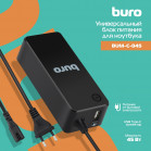 Блок питания Buro BUM-С-045 автоматический 45W 5V-20V 3A 1xUSB 2.4A от бытовой электросети LED индикатор