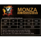 Блок питания Formula ATX 650W MONZA VL-650APB-85 80+ bronze (20+4pin) APFC 120mm fan 7xSATA RTL