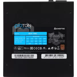 Блок питания Chieftec ATX 750W Proton BDF-750C 80+ bronze 24pin APFC 140mm fan 6xSATA Cab Manag RTL