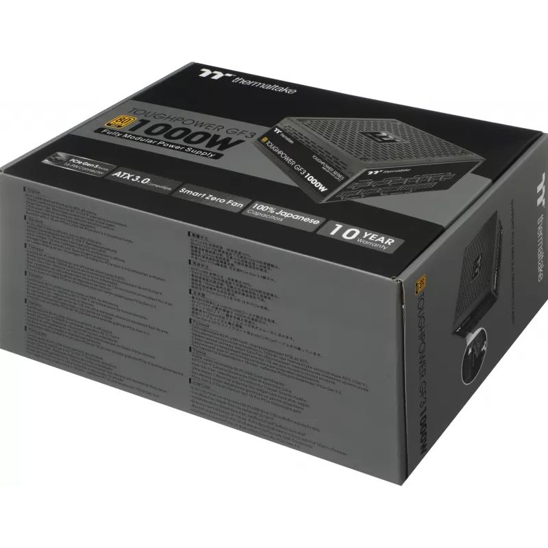 Блок питания Thermaltake ATX 1000W Toughpower GF3 Gen.5 80+ gold 24pin APFC 135mm fan 12xSATA Cab Manag RTL