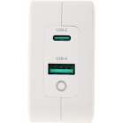 Блок питания TopON TOP-GaN-65W автоматический 65W 5V-20V 3.25A 2xUSB от бытовой электросети LED индикатор
