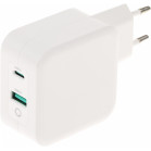 Блок питания TopON TOP-GaN-65W автоматический 65W 5V-20V 3.25A 2xUSB от бытовой электросети LED индикатор