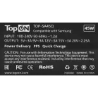 Адаптер TopON TOP-SA45Q автоматический 45W 5V-20V 2.25A от бытовой электросети