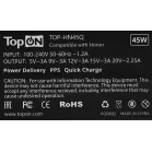 Адаптер TopON TOP-HN45Q автоматический 45W 5V-20V 2.25A от бытовой электросети