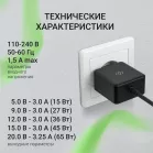 Блок питания Digma DM-U65-GAN автоматический 65W 5V-20V 3.25A от бытовой электросети