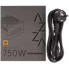 Блок питания Azza ATX 750W PSAZ-750G Gen.5 80+ gold (20+4pin) APFC 120mm fan 6xSATA Cab Manag RTL