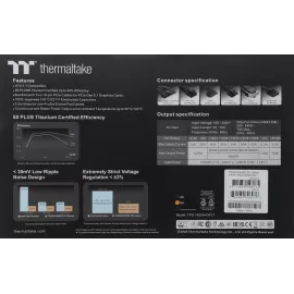 Блок питания Thermaltake ATX 1650W Toughpower TF3 Gen.5 80+ titanium (20+4pin) APFC 140mm fan color LED 16xSATA Cab Manag RTL