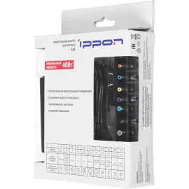 Блок питания Ippon E40 автоматический 40W 18.5V-20V 11-коннект. 0.7A от бытовой электросети LED индикатор