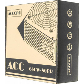 Блок питания Accord ATX 650W ACC-650W-80BR 80+ bronze (24+4+4pin) 120mm fan 6xSATA RTL