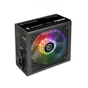  Thermaltake ATX 700W Smart RGB 700 80 white 204pin APFC 120mm fan color LED 6xSATA RTL