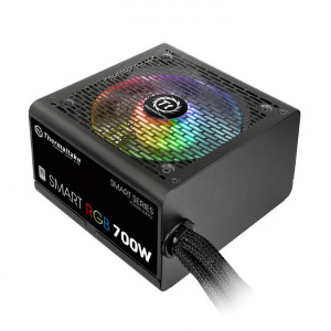 Thermaltake ATX 700W Smart RGB 700 80 white 204pin APFC 120mm fan color LED 6xSATA RTL
