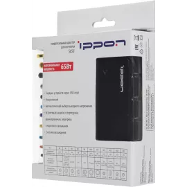 Блок питания Ippon S65U автоматический 65W 15V-19.5V 11-коннект. 3.5A 2.1A от бытовой электросети LED индикатор