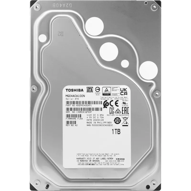 Жесткий диск Toshiba SATA-III 1Tb MG04ACA100N Server Enterprise Capacity (7200rpm) 128Mb 3.5