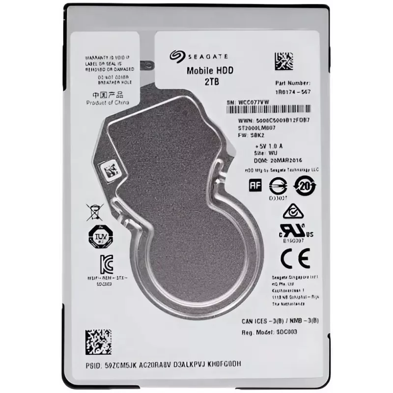 Жесткий диск Seagate SATA-III 2TB ST2000LM007 Notebook Mobile 4KN (5400rpm) 128Mb 2.5"