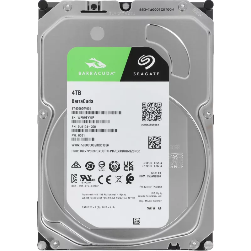 Жесткий диск Seagate SATA-III 4TB ST4000DM004 Barracuda 4KN (5400rpm) 256Mb 3.5" Rtl