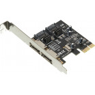 Контроллер PCI-E ASM1061 SATA III 2xE-SATA 2xSATA Ret