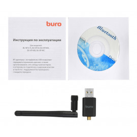 Адаптер USB Buro BU-BT40С BT4.0+EDR class 1 100м черный