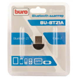 Адаптер USB Buro BU-BT21A BT2.1+EDR class 2 10м черный
