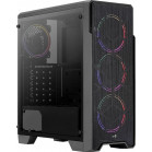 Корпус Aerocool Ore Saturn FRGB-G-BK-v1 черный без БП ATX 3x120mm 2xUSB2.0 1xUSB3.0 audio CardReader bott PSU