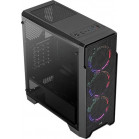 Корпус Aerocool Ore Saturn FRGB-G-BK-v1 черный без БП ATX 3x120mm 2xUSB2.0 1xUSB3.0 audio CardReader bott PSU