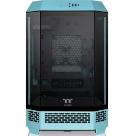 Корпус Thermaltake The Tower 300 Turquoise голубой без БП miniITX 7x120mm 5x140mm 2xUSB3.0 audio bott PSU