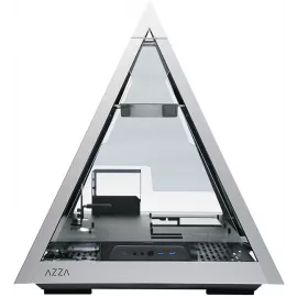 Корпус Azza Pyramid L черный/серебристый без БП ATX 6x120mm 2xUSB3.0 audio bott PSU