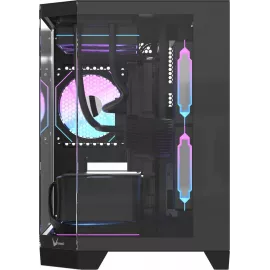 Корпус Formula Crystal Z6M Floe черный без БП mATX 4x120mm 2xUSB3.0 audio bott PSU