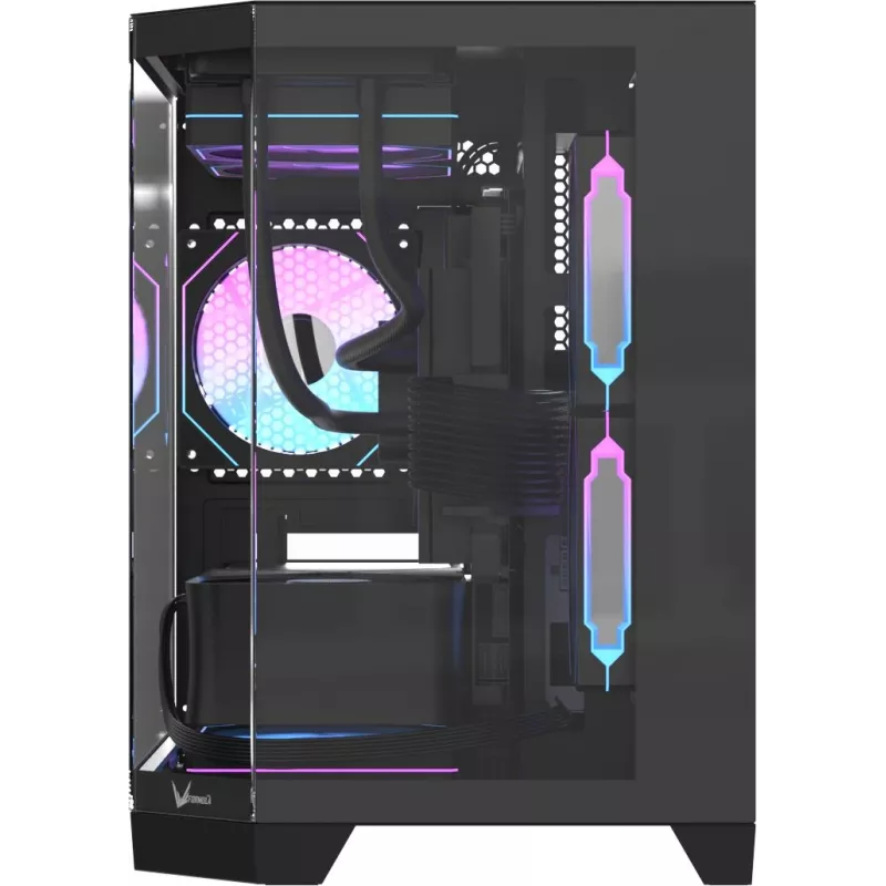 Корпус Formula Crystal Z6M Floe черный без БП mATX 4x120mm 2xUSB3.0 audio bott PSU