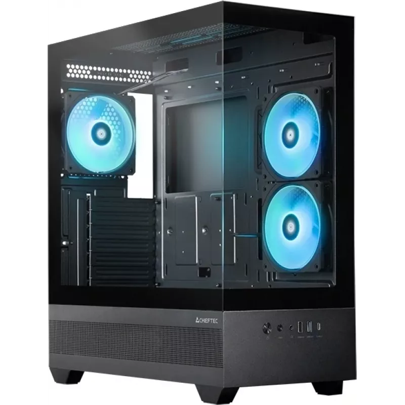 Корпус Chieftec Vista черный без БП ATX 6x120mm 2x140mm 1xUSB2.0 1xUSB3.0 audio bott PSU