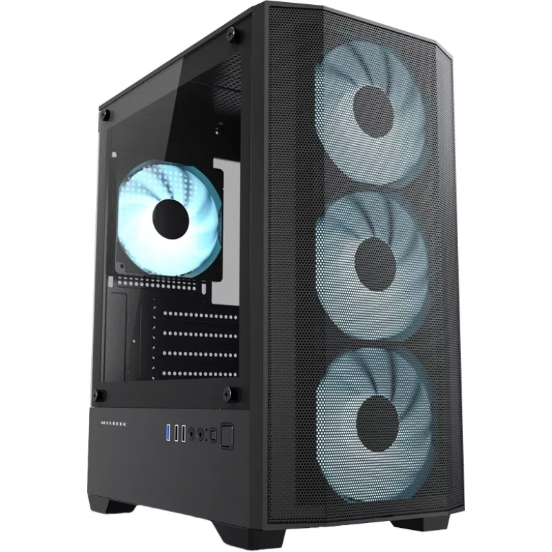 Корпус Accord ACC-195M черный без БП mATX 8x120mm 2xUSB2.0 1xUSB3.0 audio bott PSU