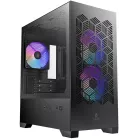 Корпус Azza AEROHEX-M черный без БП mATX 8x120mm 2x140mm 1xUSB2.0 2xUSB3.0 audio bott PSU