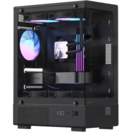 Корпус Formula Crystal Z1CM v2 черный без БП mATX 1xUSB2.0 1xUSB3.0 audio bott PSU