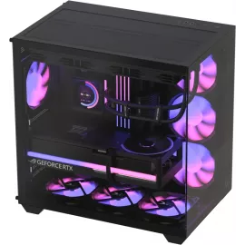 Корпус Formula Crystal Z2 v2 черный без БП ATX 10x120mm 2xUSB2.0 1xUSB3.0 audio bott PSU