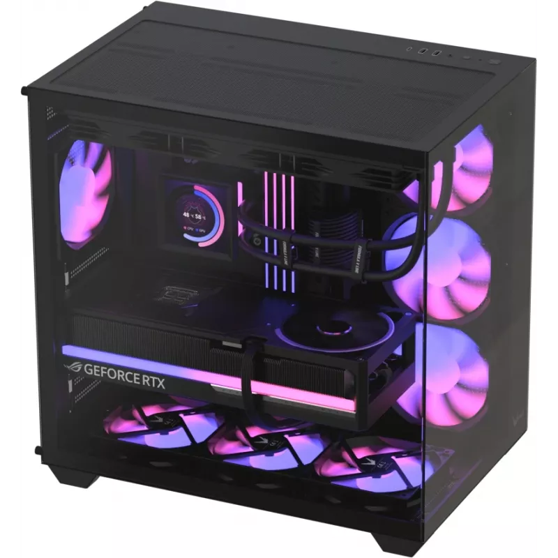 Корпус Formula Crystal Z2 v2 черный без БП ATX 10x120mm 2xUSB2.0 1xUSB3.0 audio bott PSU