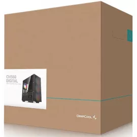 Корпус Deepcool CH560 Digital черный без БП ATX 8x120mm 3x140mm 1xUSB3.0 audio bott PSU