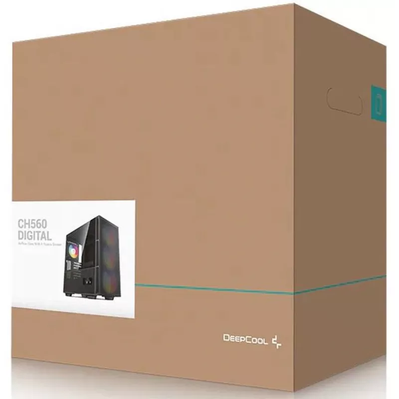 Корпус Deepcool CH560 Digital черный без БП ATX 8x120mm 3x140mm 1xUSB3.0 audio bott PSU