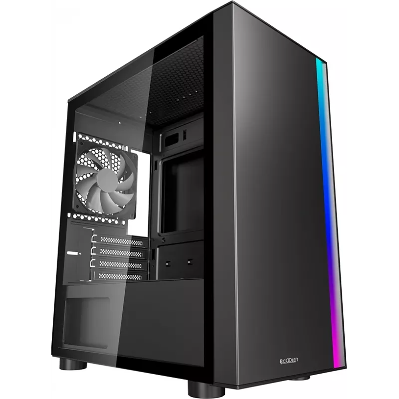 Корпус PcCooler LM300 Argb черный без БП mATX 7x120mm 2x140mm 2xUSB2.0 1xUSB3.0 audio bott PSU