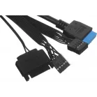 Корпус PcCooler LM300 Argb черный без БП mATX 7x120mm 2x140mm 2xUSB2.0 1xUSB3.0 audio bott PSU