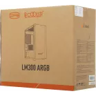 Корпус PcCooler LM300 Argb черный без БП mATX 7x120mm 2x140mm 2xUSB2.0 1xUSB3.0 audio bott PSU